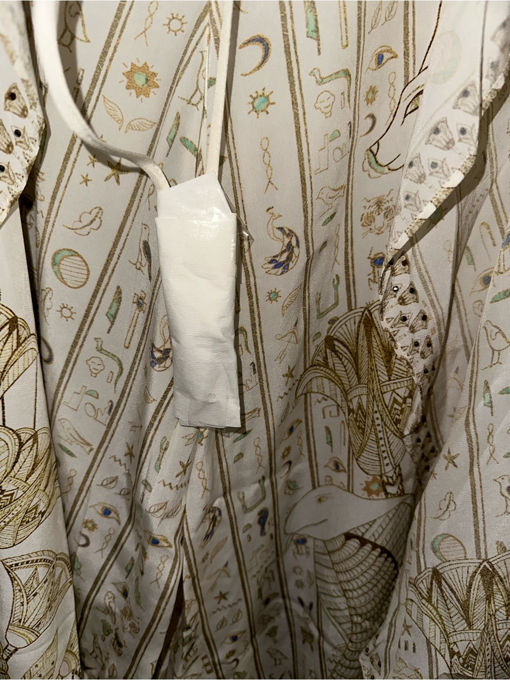 Camilla “The Queens Chamber” white gold silk wrap boho pants trousers L - Picture 6 of 11